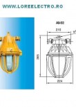 Corp de iluminat antiex cu bec incandescent 100W, 150W, 200W tip AI-02, protectie antideflagranta, protectie antiex - Elba Corp de iluminat antiex cu bec incandescent 100W, 150W, 200W tip AI-02, protectie antideflagranta, protectie antiex - Elba